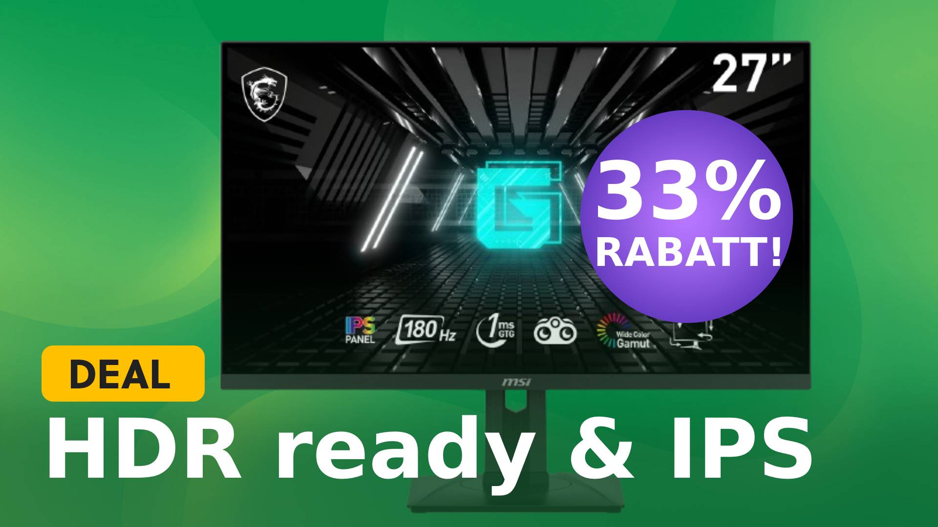 27 Zoll & 180Hz – Fulminanter Gaming-Monitor von MSI ist nun extrem günstig