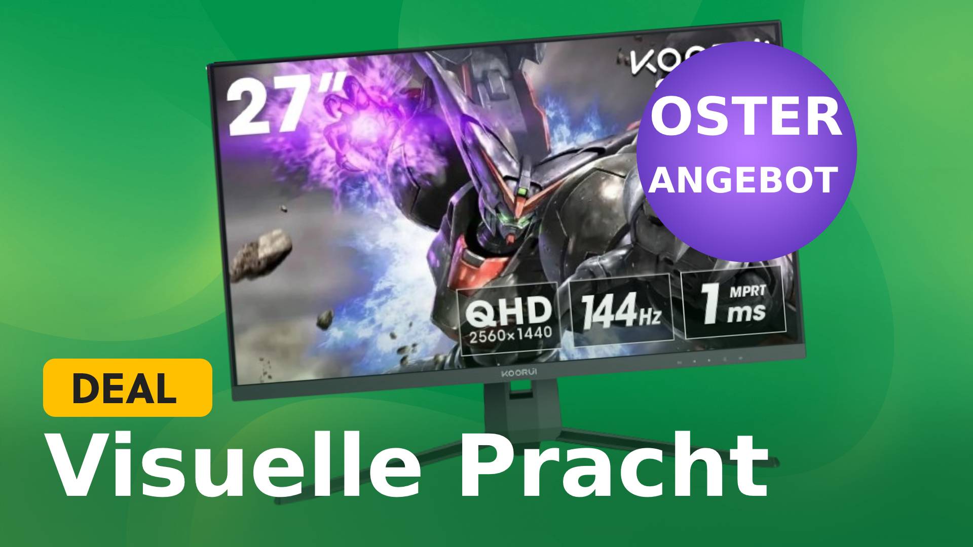 WQHD-Monitor mit lebensechter Farbpracht & 144Hz im Amazon-Oster-Angebot