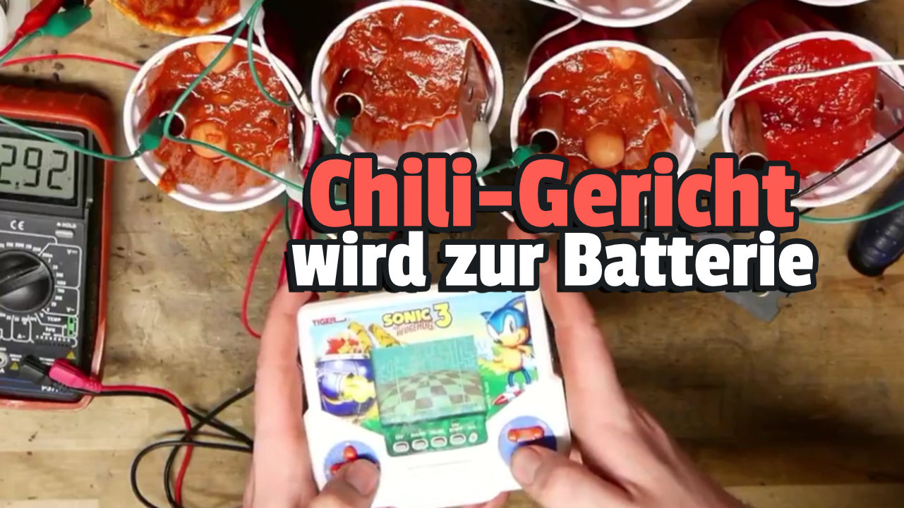Twitch-Streamer zeigt ein verrücktes Experiment, baut aus einer Portion Chili eine funktionierende Batterie