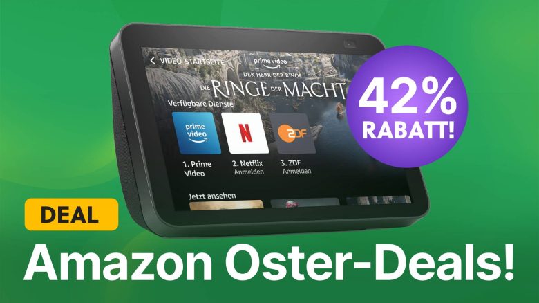 Frühes Oster-Angebot bei Amazon: Schnappt euch jetzt den Echo Show 8 mit 42% Rabatt