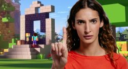 Frau sagt nein zu Minecraft Collage Symbolbild