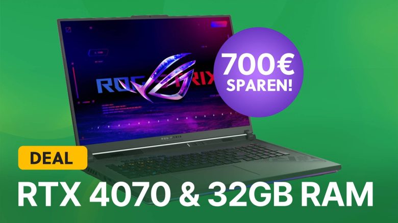 Gaming-Laptop mit RTX 4070 und 32GB RAM: Schnappt euch das Modell von ASUS ROG jetzt mit 700€ Rabatt im Angebot
