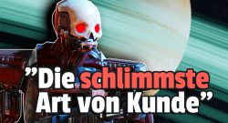 Helldivers 2 Roboter und Schrift Die schlimmste Art von Kunden