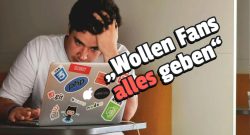 Symbolbild Mann schaut verzweifelt auf Laptop