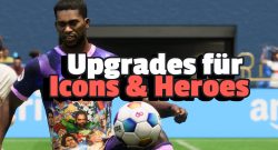 Titel EA FC 24 Okocha am Ball im Heroes-Trikot
