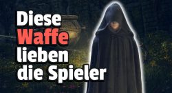 Ein Schwert in Elden Ring lässt die Community erstrahlen: „Ich liebe diese Waffe“ - Titelbild zeigt Spielcharakter neben Text: „Diese Waffe lieben die Spieler“