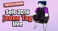 Twitch: Legendärer Streamer streamt seit 8 Jahren jeden Tag - jetzt verrät er, wann Schluss ist - Titelbild zeigt BastiGHG als Minecraft-Figur neben Text: „Seit 2016 jeden Tag live - Twitch-Streak“