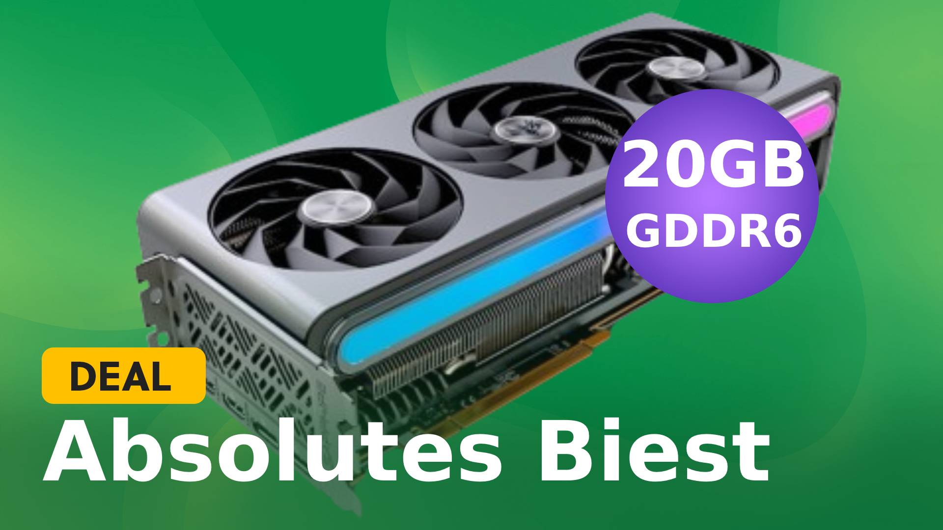 Famose Leistung für einen geringen Preis! 4K-Grafikkarte mit 20GB GDDR6 und Boost bis zu 2560MHz