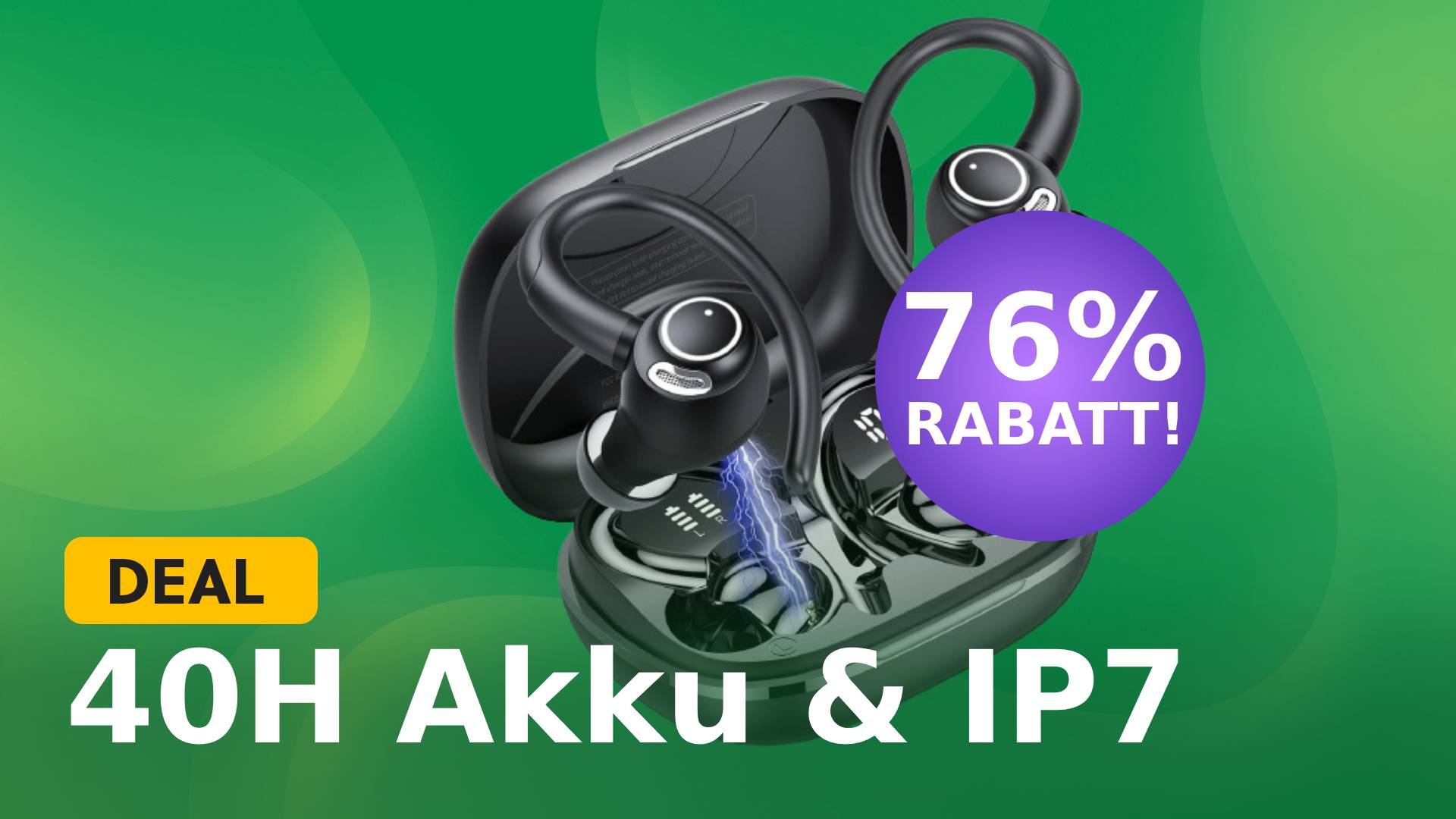 Ihr bekommt die Jesebang-Kopfhörer für ganze 76% weniger bei Amazon – 40 Stunden Akku & Dual-LED-Anzeige