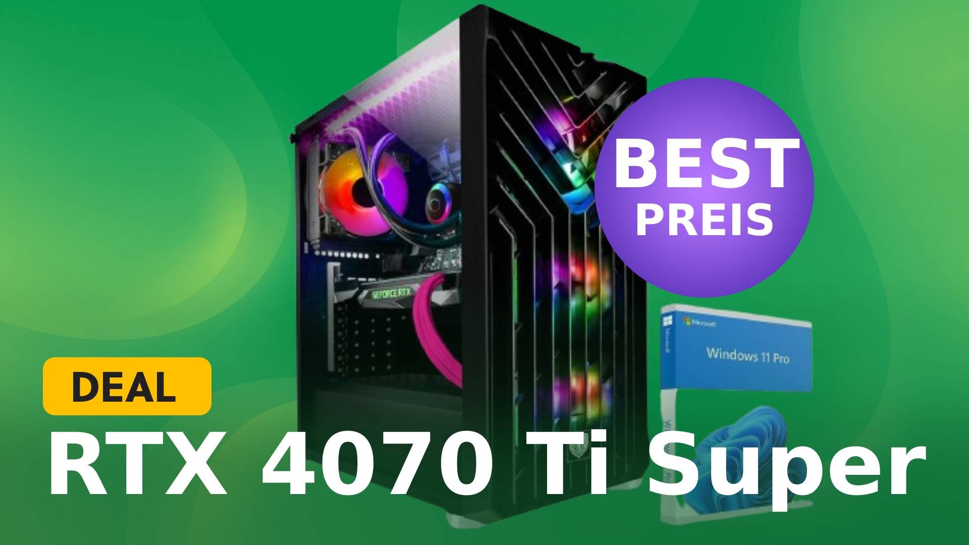 So günstig könnt ihr High-End-Gaming erleben! Gaming-PC mit RTX 4070 Ti Super nun um fast 700€ reduziert