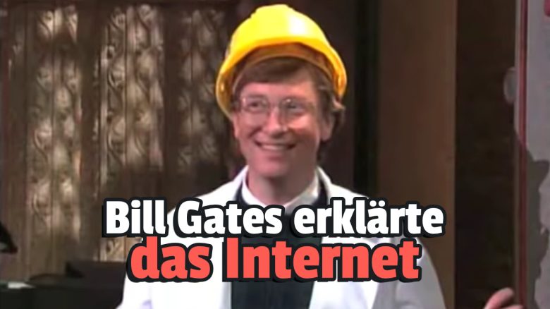 Bill Gates erklärte im Fernsehen die Idee des Internets, weil es vor 29 Jahren wirklich noch Neuland für uns war