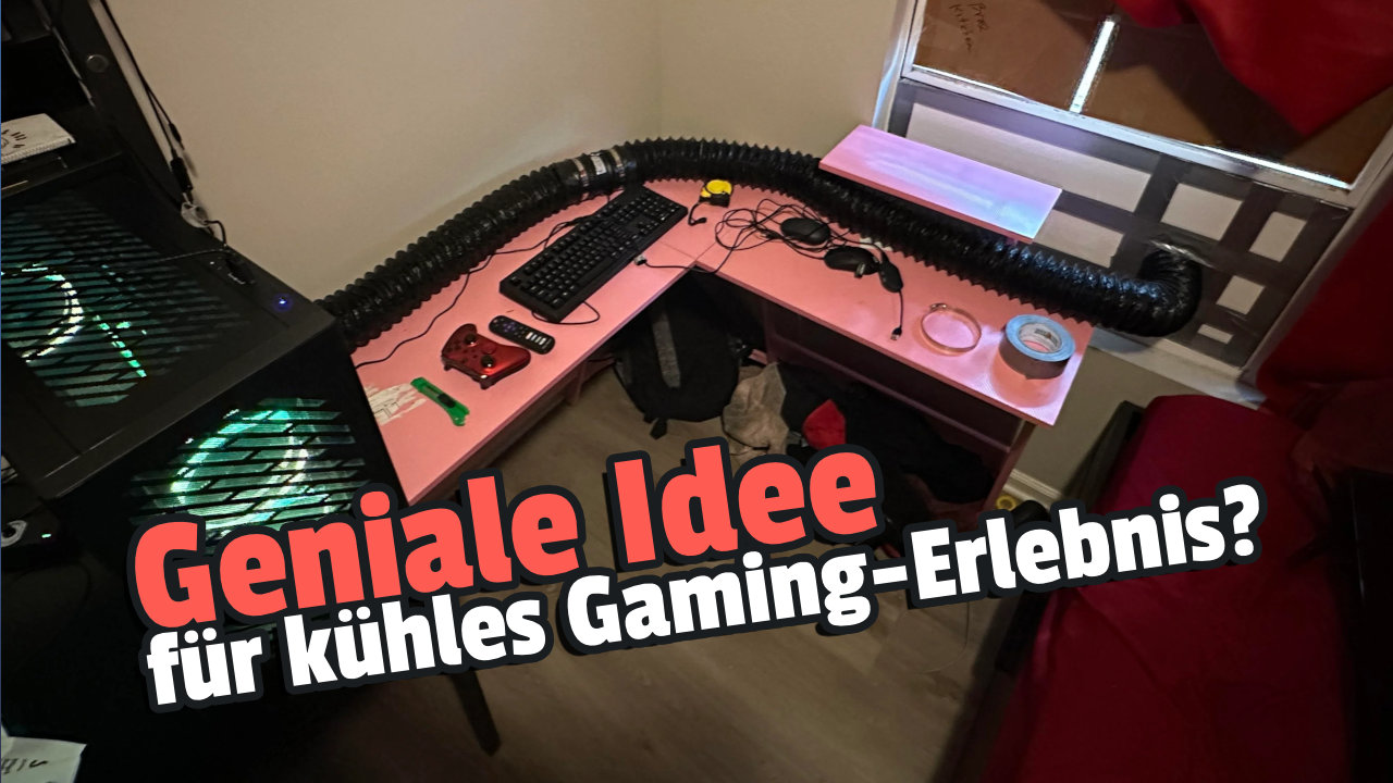 Gamer directs hot air from his PC outside, hopes for a cooler room – Others warn: ‘This will overheat the PC’