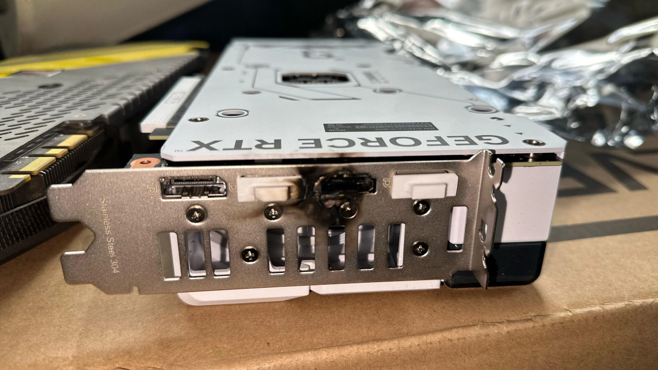 A player upgrades his gaming setup, accidentally destroying 2 graphics cards and 2 monitors