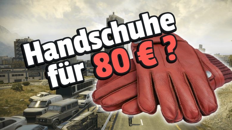 CoD MW3: Fans ätzen über Gorilla-Handschuhe für 80 € - „Hatte auf eine Animation gehofft“- Titelbild zeigt Rote Handschuhe neben Text: "Handschuhe für 80 € ?"