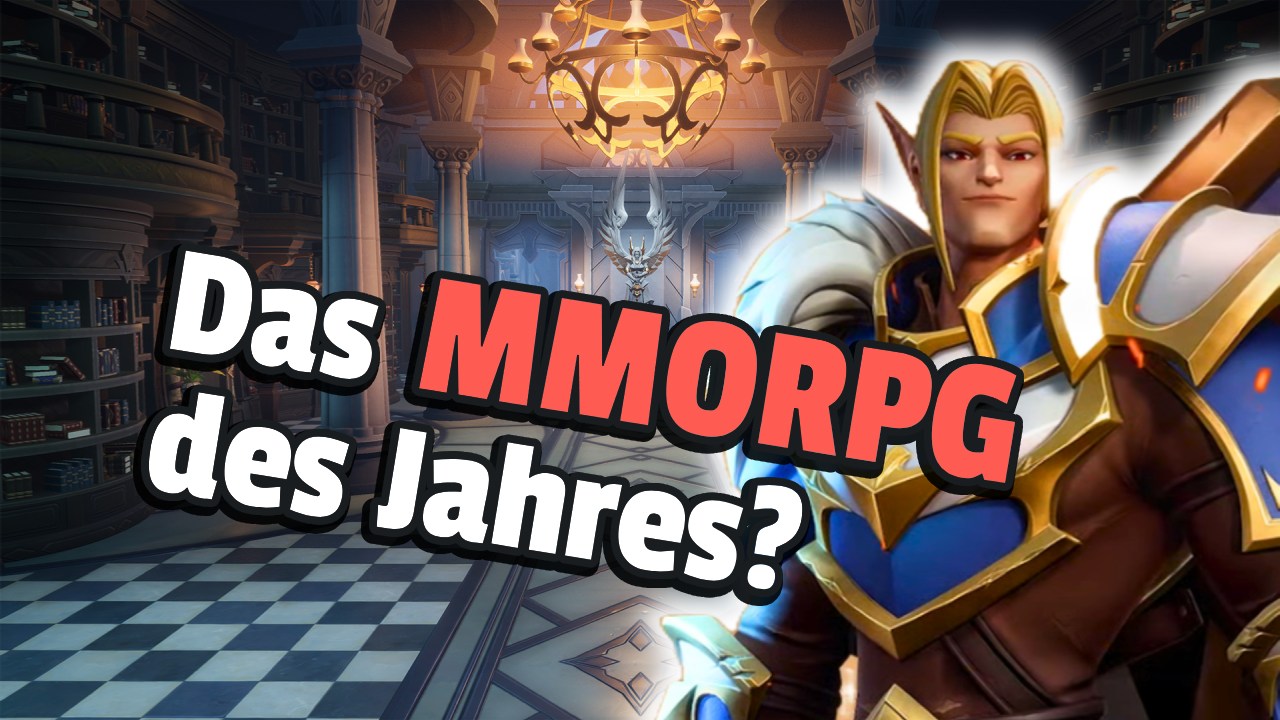 Eine Alternative zu WoW könnte das beste neue MMORPG 2024 werden, wenn ihr euch darauf einlasst - Titelbild zeigt Paladin aus Tarisland neben Text: „Das MMORPG des Jahres?“