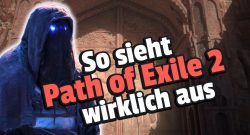 „Dieses Spiel wird mein Leben einnehmen“ - Spieler zeigt die ersten 2,5 Stunden pures Gameplay von Path of Exile 2 - Titelbild zeigt Cosplay eines Charakters aus Path of Exile neben Text: "So sieht Path of Exile 2 wirklich aus"