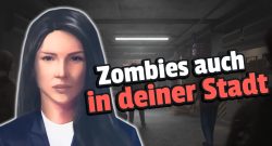 Ein neues Survival-Spiel auf Steam zeigt, wie sich eure Nachbarschaft in der Zombie-Apokalypse schlagen würde - Titelbild zeigt Spielcharakter neben Text: Zombies auch in deiner Stadt"