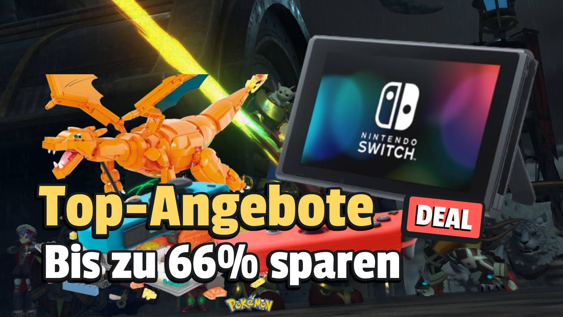 Perfekte Angebote für Fans von Pokémon – Schnappt euch die Nintendo Switch und die Actionfigur von Glurak jeweils im Sparangebot 