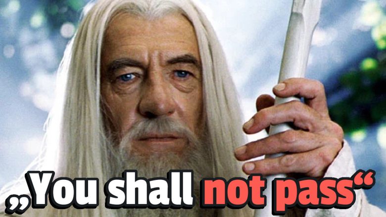 Gandalf Titel You Shall Not Pass