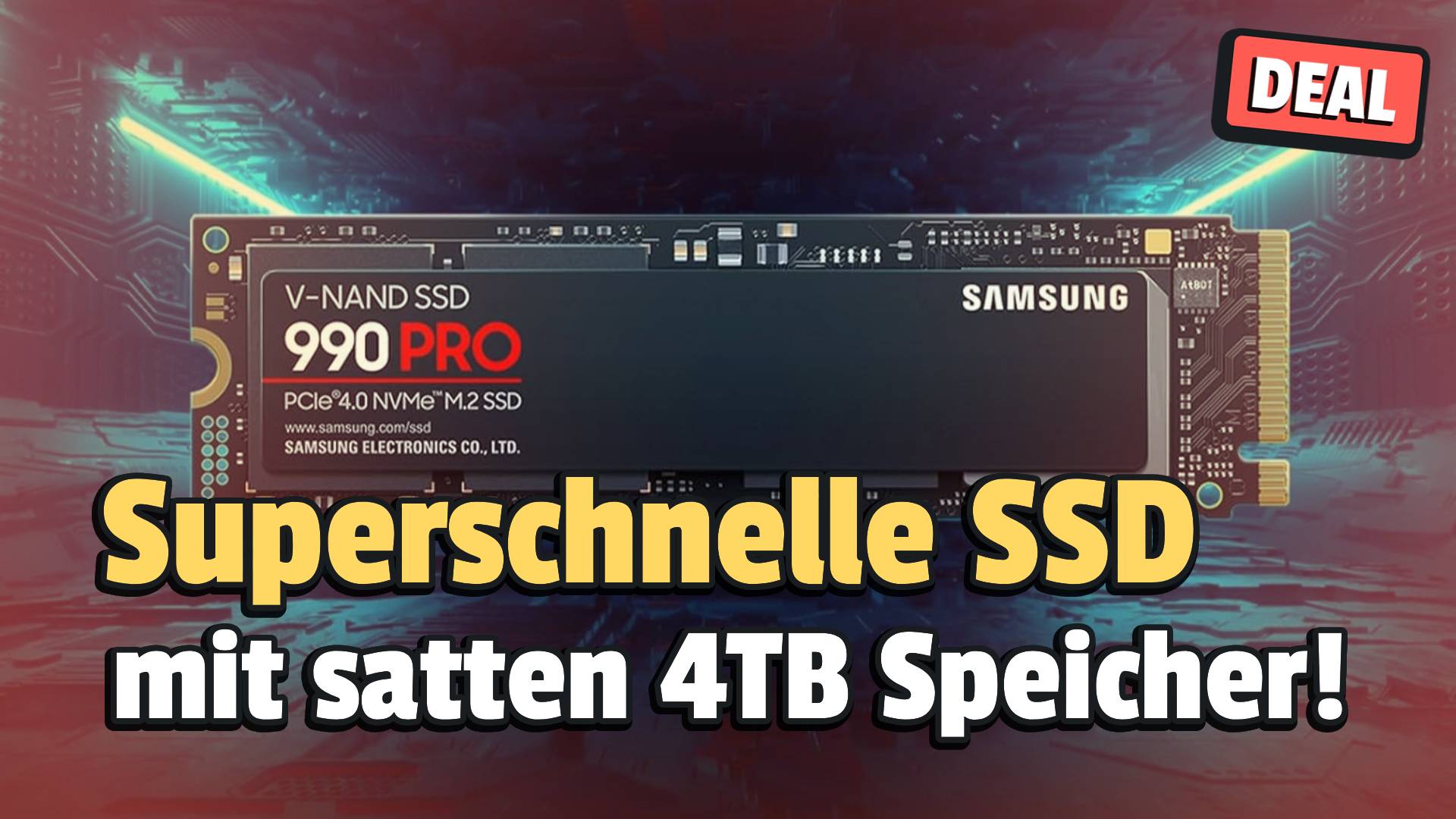 Samsung 990 Pro: Eine der schnellsten SSDs ist jetzt mit satten 4TB Speicher supergünstig im Amazon-Angebot