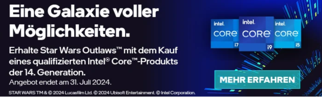 Eine tolle Intel-CPU und Star Wars Outlaws kostenlos dazu 