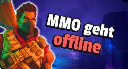 MMO verliert 99 % seiner Spieler auf Steam, ist "äußerst negativ" - Plant einen Neustart, bei dem ihr weniger zahlen müsst - Titelbild zeigt Spielcharakter aus Wayfinder neben Text: „MMO geht offline“