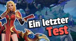 Kurz vorm Release könnt ihr die neue MMORPG-Alternative zu WOW kostenlos testen - Titelbild zeigt Spielcharakter neben Text: "Ein letzter Test"
