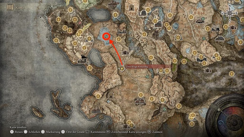 Elden Ring Großes Katana – Standortkarte
