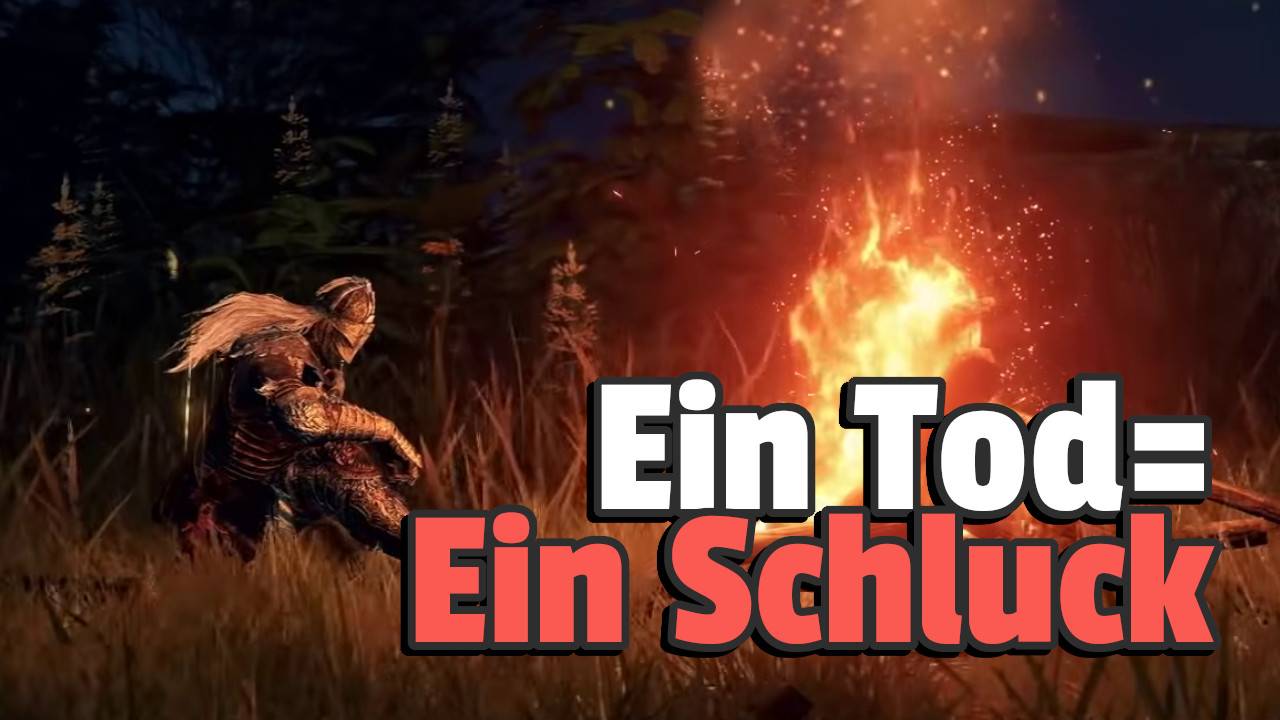 Player treats himself to a drink after every death in Elden Ring: Has to quit at the final boss for health reasons