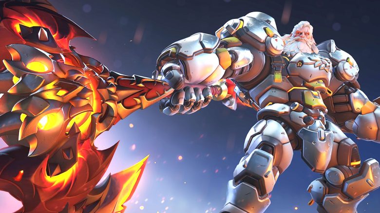 Overwatch Reinhardt with Flame Axe titel title 1280x720