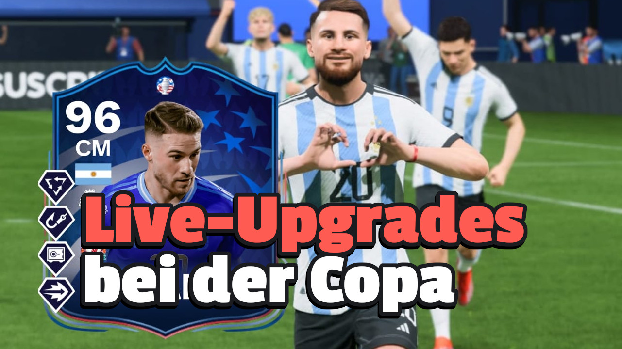 Titel FC 24 Mac Allister herzt seine Upgrades während der Copa America