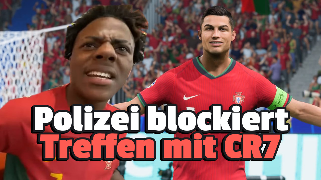 IShowSpeed wants to be close to his idol after a European Championship match in Leipzig, but the police are against it