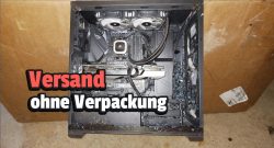 Titelbild Gaming-PC Geschenk mit Post mit Schrift