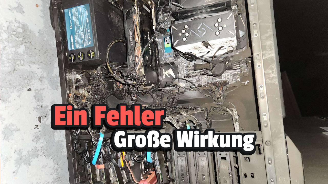 A player’s gaming PC surprisingly catches fire because he ignores one of the most important rules of PC building