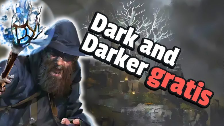 Dark and Darker flog von Steam, jetzt ist es plötzlich kostenlos spielbar, aber es gibt einen Haken - Titelbild zeigt Magier aus Dark and Darker neben Text: „Dark and Darker gratis“