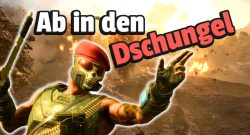 Helldivers 2 bringt Rambo und getunte Mechs im neuen Update, doch die Community schielt auf ein anderes Feature - Titelbild zeigt neue Rüstung und Wurfmesser aus dem DLC Vipers Commandos neben Text: „Ab in den Dschungel“