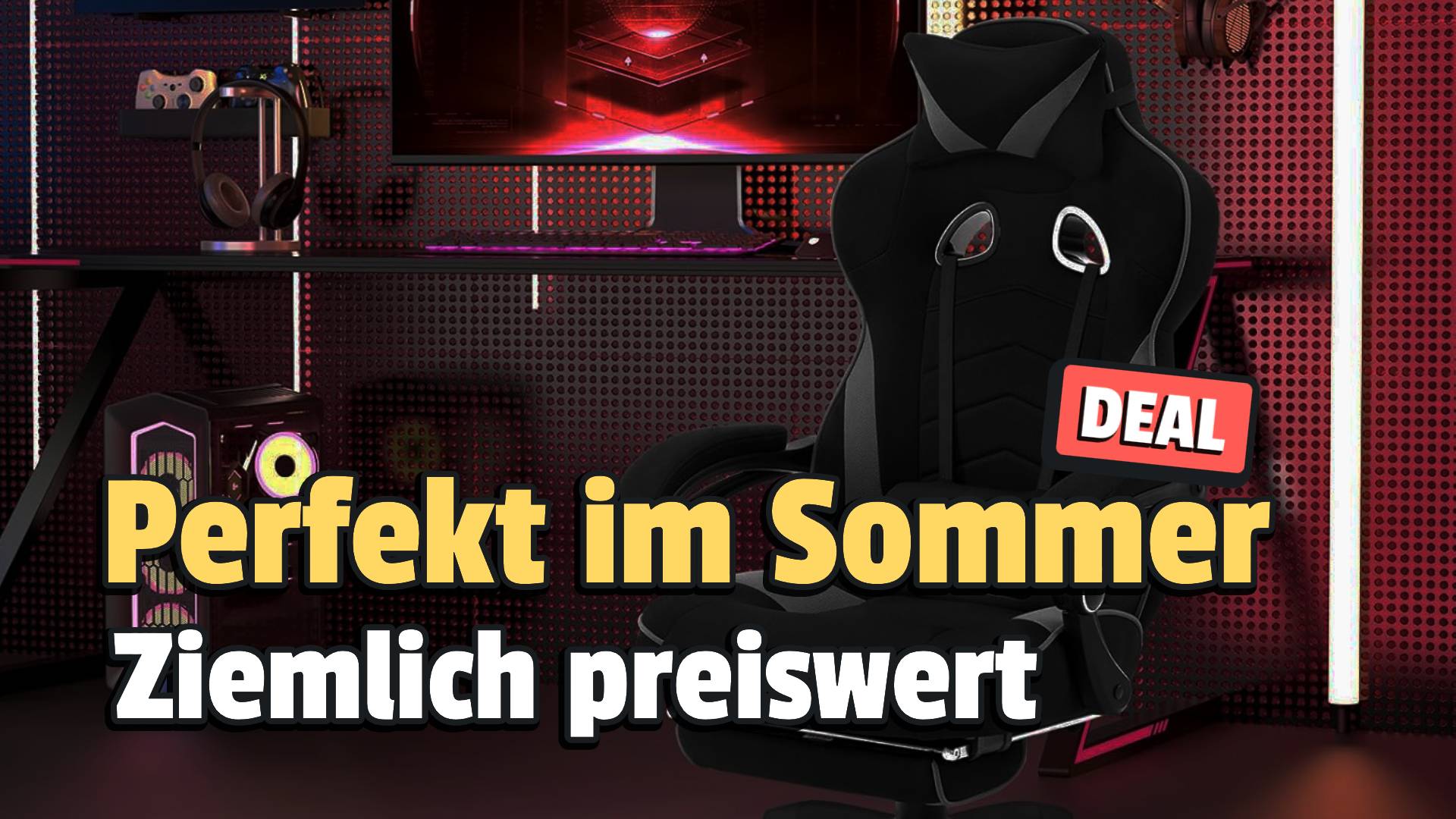 Schluss mit Schwitzen beim Zocken: Gaming-Stuhl mit atmungsaktivem Stoff ist bei Amazon so günstig wie nie