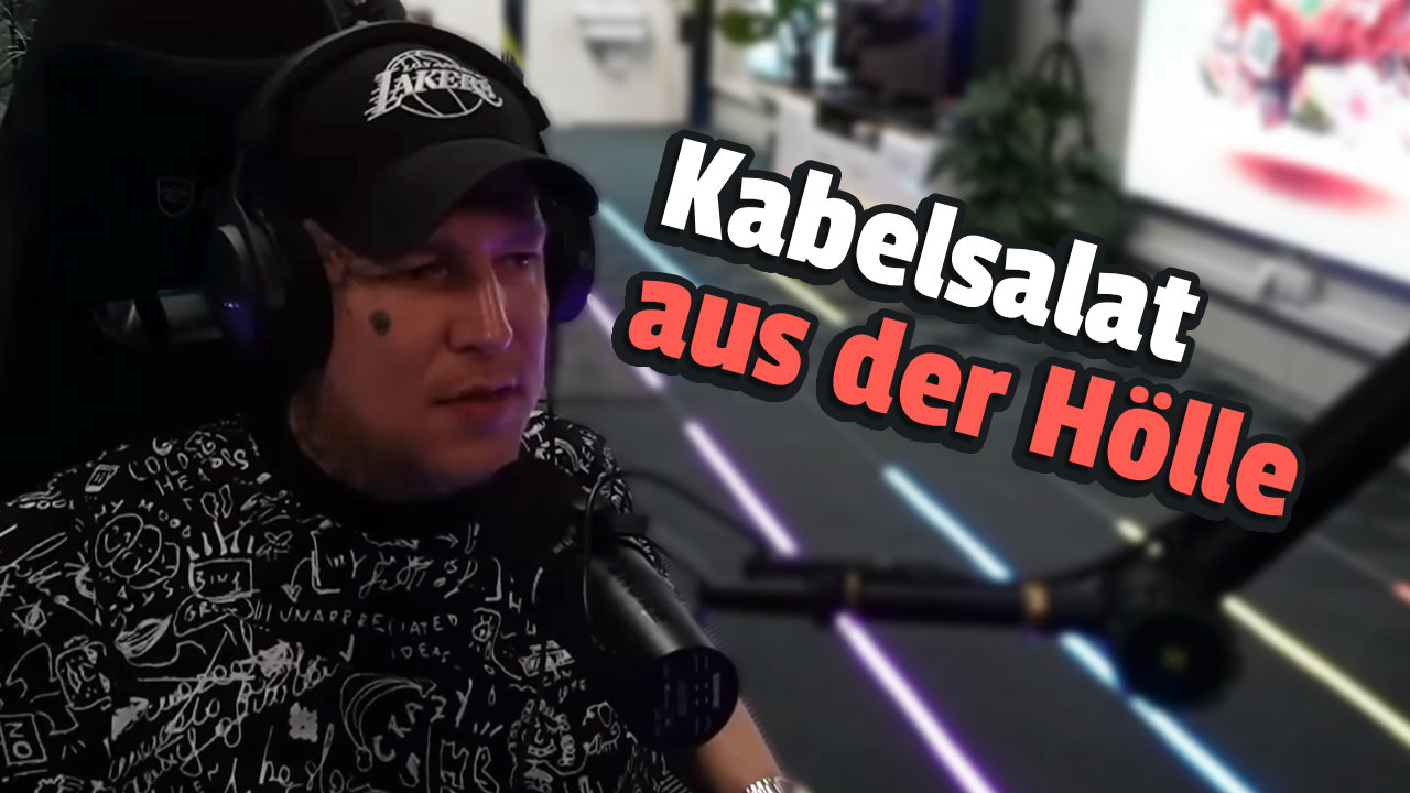 MontanaBlack richtet sich ein edles Streaming-Setup für Twitch ein – Zuschauer meckern über das miese Kabelmanagement