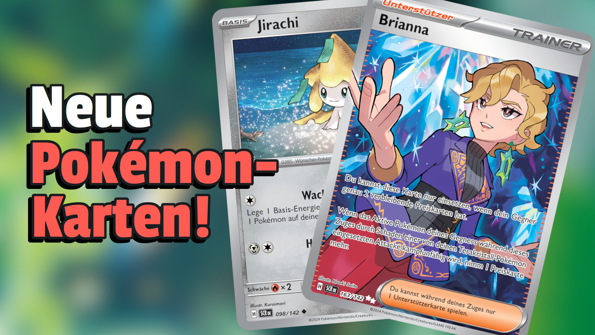 Einblick ins neue Pokémon-Set „Stellarkrone“: Wir zeigen euch Jirachi und Brianna