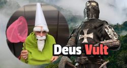 Tiktok Gnome gegen Ritter deus vult titel