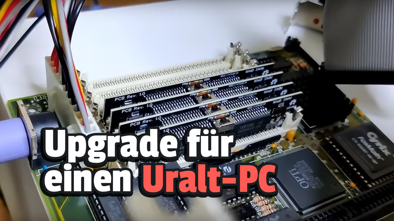 Ein YouTuber baut eigenen Arbeitsspeicher, um  40 Jahre alten PC aufzurüsten und das funktioniert tatsächlich