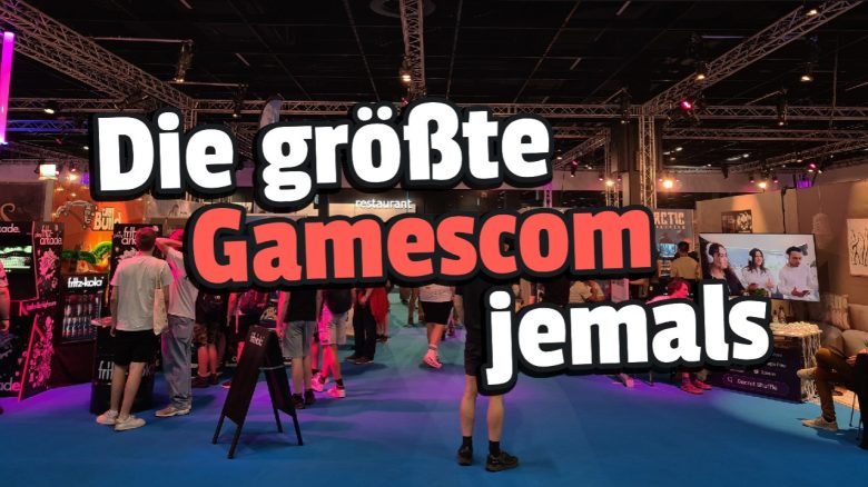 Gamescom soll 2024 größer werden als jemals zuvor, sagt der Chef: „Wir erwarten neue Rekorde“ - Titelbild zeigt Gamescom Indie Both neben Text: „Die größte Gamescom jemals“