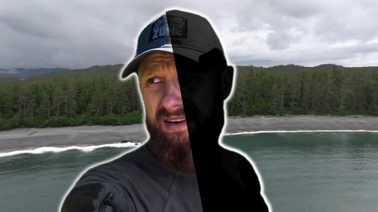 Fritz Meinecke ist dieses Jahr kein Teilnehmer bei 7 vs. Wild, doch die Fans finden einen Hinweis, dass er doch dabei ist - Titelbild zeigt Fritz Meinecke zur Hälfte als Silhouette.