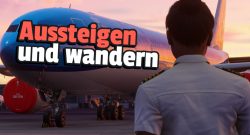 Flugsimulator 2024 Aussteigen und Wandern Titel