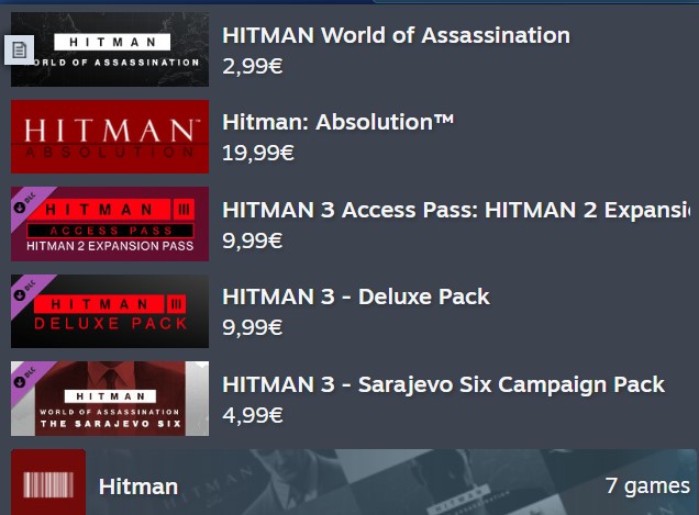 Hitman WoA Rabatt Search