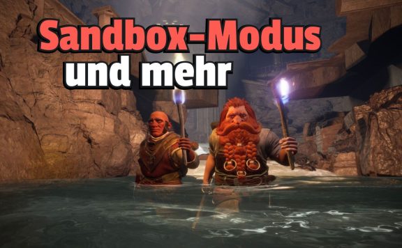 Screenshot aus The Lord of the Rings: Return to Moria, der zwei Zwerge frontal zeigt.