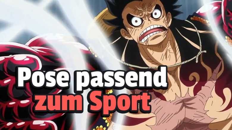 Ein Sportler bei den Olympischen Spielen liebt One Piece, motiviert sich mit einer Pose von Ruffy