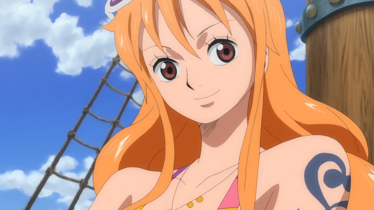 This is what Nami from One Piece would look like if she fought with 3 swords like Zoro