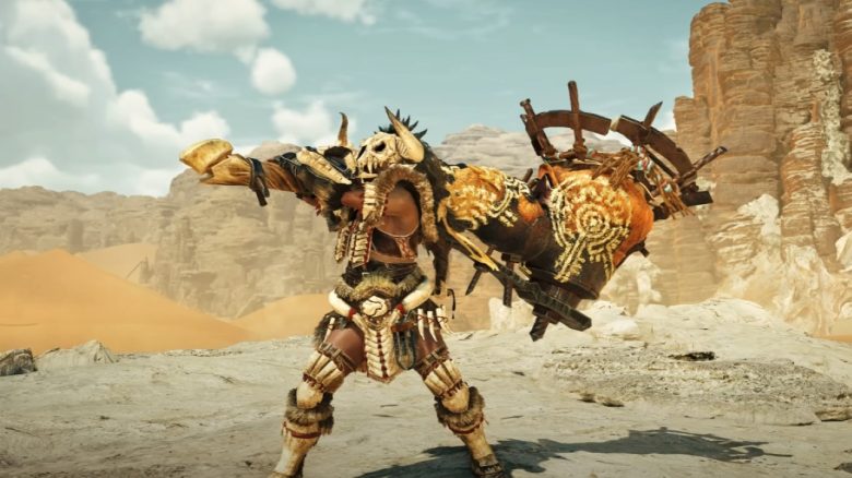 Ein Screenshot aus Monster Hunter Wilds, der einen Jäger mit Jagdhorn zeigt