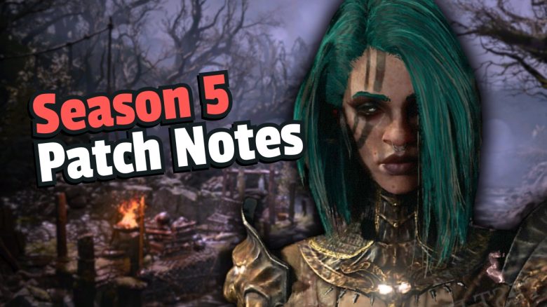 patch notes 1.5.0 season 5 diablo 4 titel